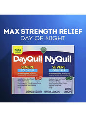 DayQuil and NyQuil Severe Cough, Cold & Flu Relief - 48 Liquicaps
