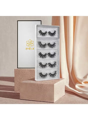 DYSILK 6D Mink Wispy Eyelashes – False Eyelashes 5 Pairs – Fluffy Natural Look Like Extensions – Reusable Strip Lashes | 007-18mm