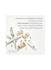 Madagascar Centella Travel Kit, Basic Skincare Box – Compact Soothing & Calming Set (Yellow/White)