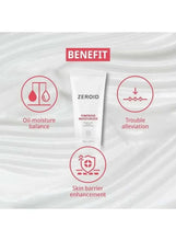 Face moisturizer tube with benefit icons: oil-balance, trouble care, skin barrier