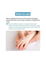 Hands applying lotion to face, thin cream spread on skin