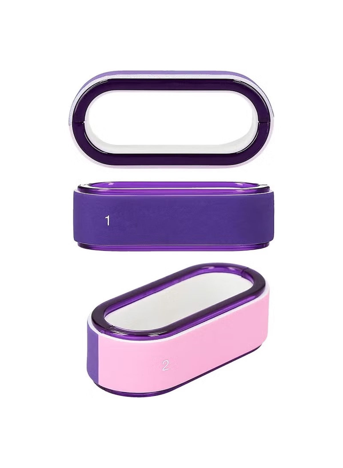 Sided Oval Cosmetic Tool Purple Nail Buffer Block for Manicure & Pedicure