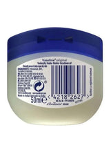 Vaseline original petroleum jelly 50 ml jar back label with barcode