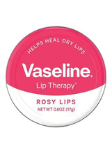 Vaseline Lip Therapy rosy lips tinted balm jar front, net wt 0.6 oz (17 g)