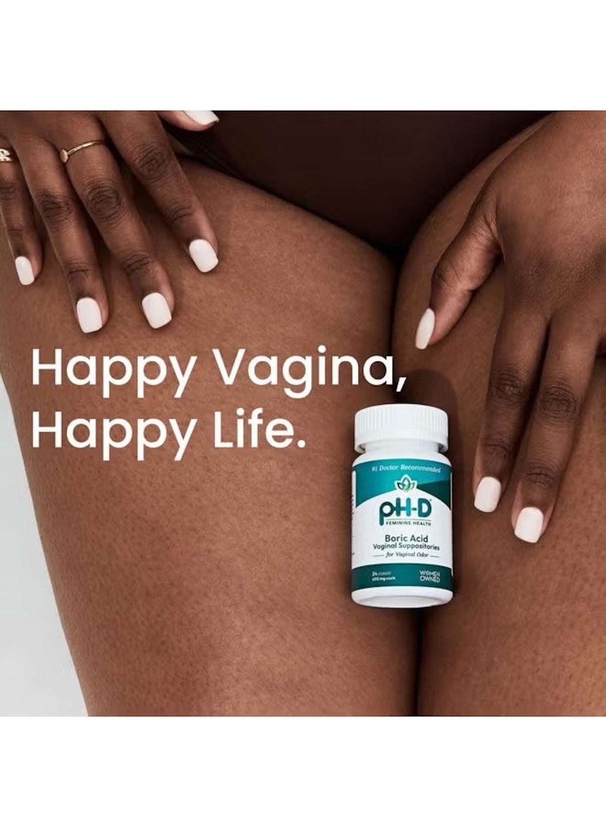 pH-D Feminine Health Boric Acid Starter Bundle – 12 Vaginal Suppositories (600 mg) + 3 Applicators | Feminine Odor & Balance Support