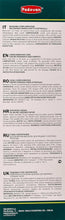 Padovan treat sticks package back with multilingual feeding and ingredient text