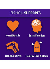 Super Omega 3 Fish Oil 1000mg – 360 EPA & 240 DHA | Cardiovascular, Brain & Joint Support – 100 Softgels