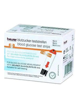 Blood glucose test strip box with 50 strips, beurer GL 44/50
