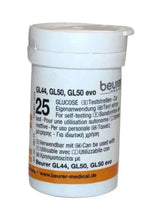 Blood glucose test strips canister, beurer GL44/GL50 evo, 25 test strips