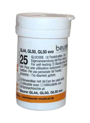 Beurer GL 44/50 Blood Glucose Test Strips | Pack of 50 | Precise & Easy-to-Use Strips for Beurer Glucose Monitors