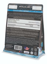 Creatine gummies supplement pouch back with nutrition and ingredient facts panel
