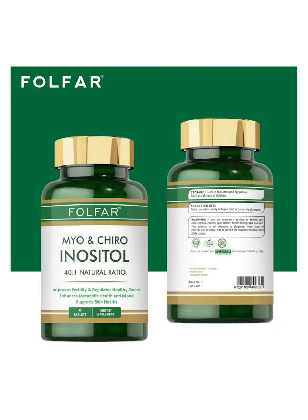 Myo & D-Chiro Inositol (40:1 Ratio) - 90 Tablets - Mumzar