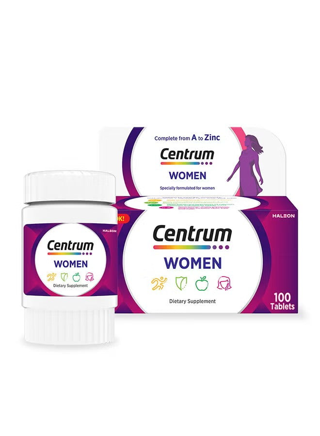 Centrum Women – Specially Formulated Multivitamin for Women, 100 Tablets