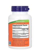 Spirulina supplement bottle back label with supplement facts table and orange band