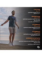 Calcium, Magnesium, Zinc + Vitamin D, K2 & B12 | Bone & Joint Support | High Absorption Calcium Citrate Malate | For Women & Men | 120 Veg Tablets