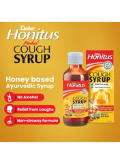 Dabur Honitus Cough Syrup – Relief from Cough & Throat Irritation | Non-Drowsy Herbal Formula with Ginger & Holy Basil – 100ml