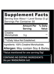 MuscleBlaze Creatine Monohydrate (Unflavoured, 0.55lbs / 250g) | 5g Micronized Creatine Per Serving | Labdoor USA Certified for Purity & Accuracy