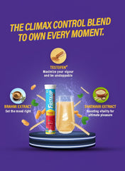Fast&Up Man Extend Delay Climax - 20 Effervescent Tablets | Fizzy Peach Flavour | Boosts Stamina, Vitality & Performance | Swiss Effervescent Technology