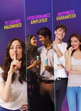 Effervescent supplement tube and peach drink held by a group of people