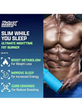 Promotional card with abdominal-body image and supplement benefit icons