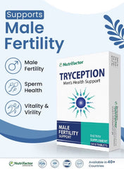 Tryception Male Conception & Testosterone Booster Supplement | 20 Essential Nutrients with Maca Root, L-Carnitine, Zinc & Selenium | 30 Tablets | Male Fertility & Sperm Health Support
