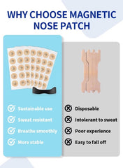 Pack of 30 Magnetic Nasal Strips for Snoring Reduction & Improved Airflow | Anti-Snore Sleep Aid | Instant Nasal Congestion Relief
