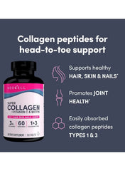NeoCell Grass-Fed Collagen + Vitamin C & Biotin – 180 Tablets (Packaging May Vary)