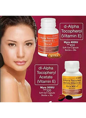 D-Alpha Tocopherol Vitamin E 30 Capsules – Antioxidant Support for Skin, Immunity & Heart Health