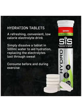 Hydration tablets tube with white tablets shown for dissolving