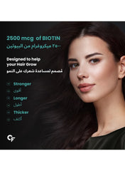 Carbamide Forte Biotin 2500mcg | Biotin Tablets for Hair Growth, Skin & Nails | Hair Vitamins for Men & Women | 120 Tablets