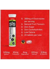 Hydro Electrolyte Tablets | Sugar Free Hydration Tablets | Berry Flavour | Vegan & Gluten Free | 20 Servings | Science In Sport