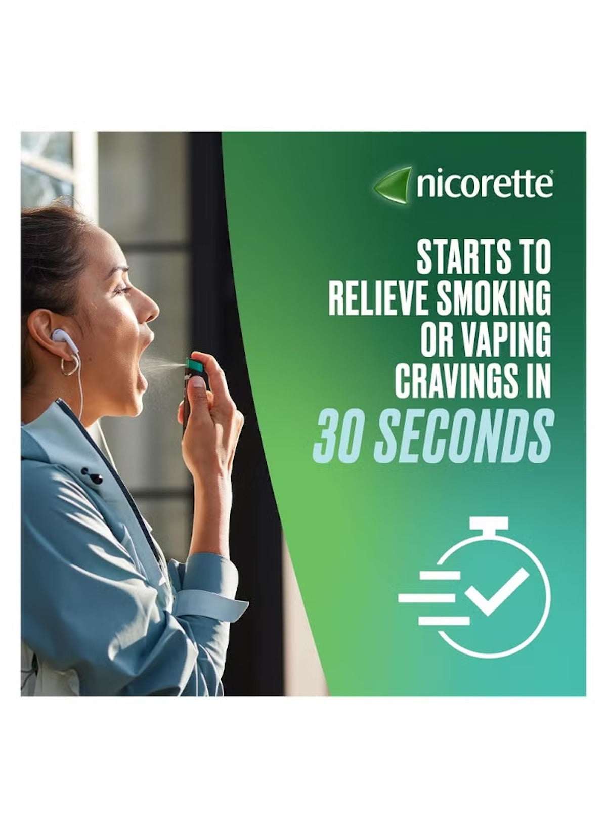 Nicorette QuickMist Mouth Spray – Cool Berry (2 x 150 Sprays) | Fast-Acting Nicotine Replacement | Relieves Cravings in 30 Seconds