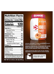 Dymatize x Dunkin' Glazed Donut ISO100 Whey Protein Powder | 25g Protein, 5.5g BCAAs, 120 Calories | Fast-Absorbing Hydrolyzed Whey Isolate | Gluten Free | 20 Servings