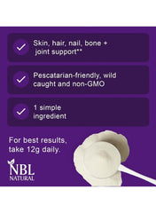 Marine Collagen Powder | Unflavoured | 12g Collagen Per Serving | 221g (18 Servings) | 100% Wild-Caught Whitefish Collagen