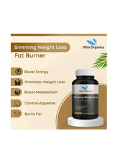 Fat burner supplement package with icons and bottle image