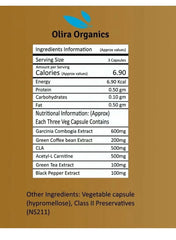 Olira Organics Slimming Weight Loss Capsules | Advanced Fat Burner with Garcinia, Green Coffee, CLA & L-Carnitine | Metabolism Booster & Appetite Suppressant | 60 Capsules - Mumzar