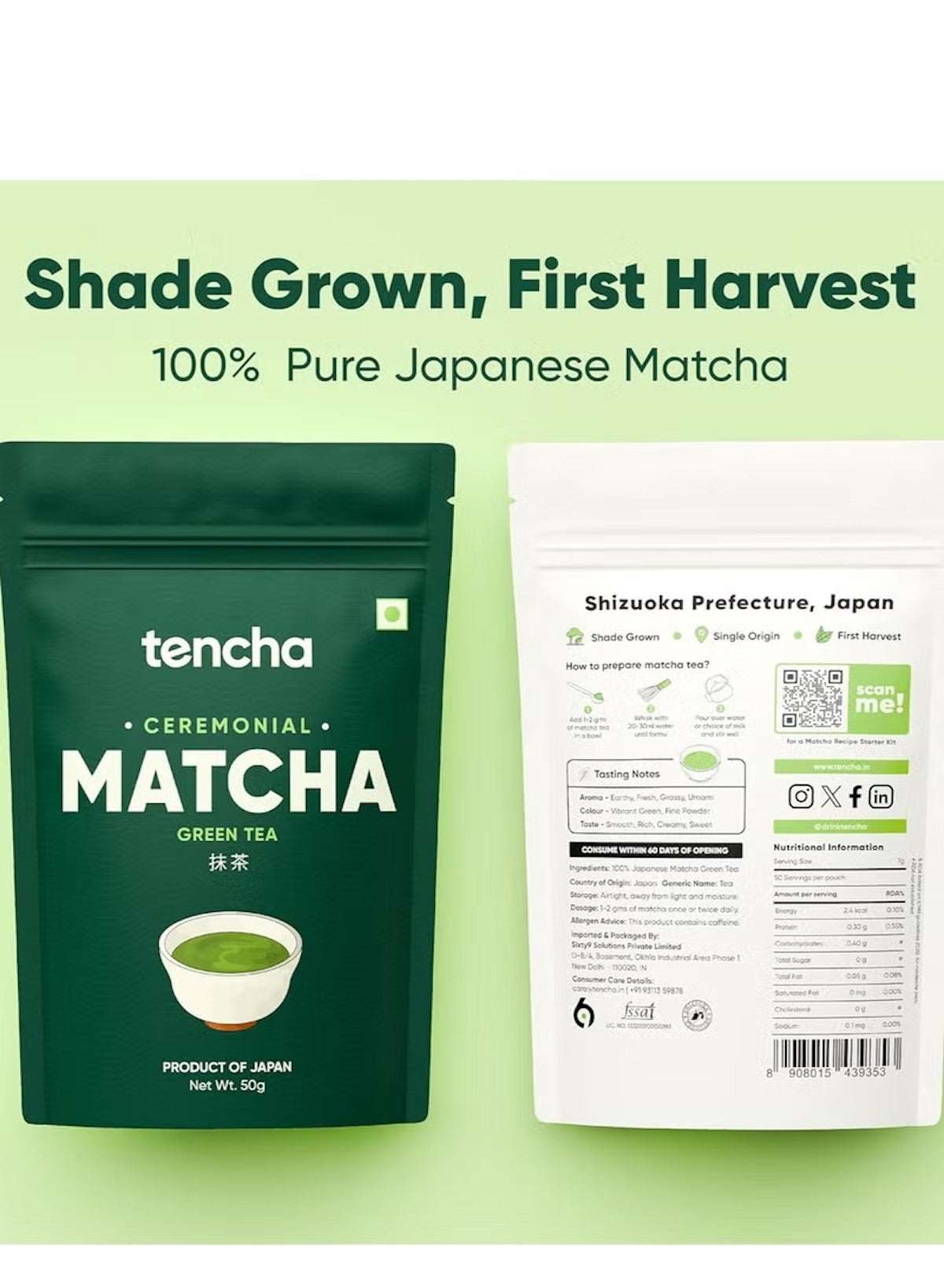 Ceremonial Matcha Green Tea Powder 50g | Premium Japanese Matcha from Shizuoka | Rich in Antioxidants & Supports Calm Focus - Mumzar