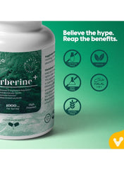 Berberine+ 90 Capsules | Supports Glucose, Cholesterol & Weight Management | High-Absorption Formula