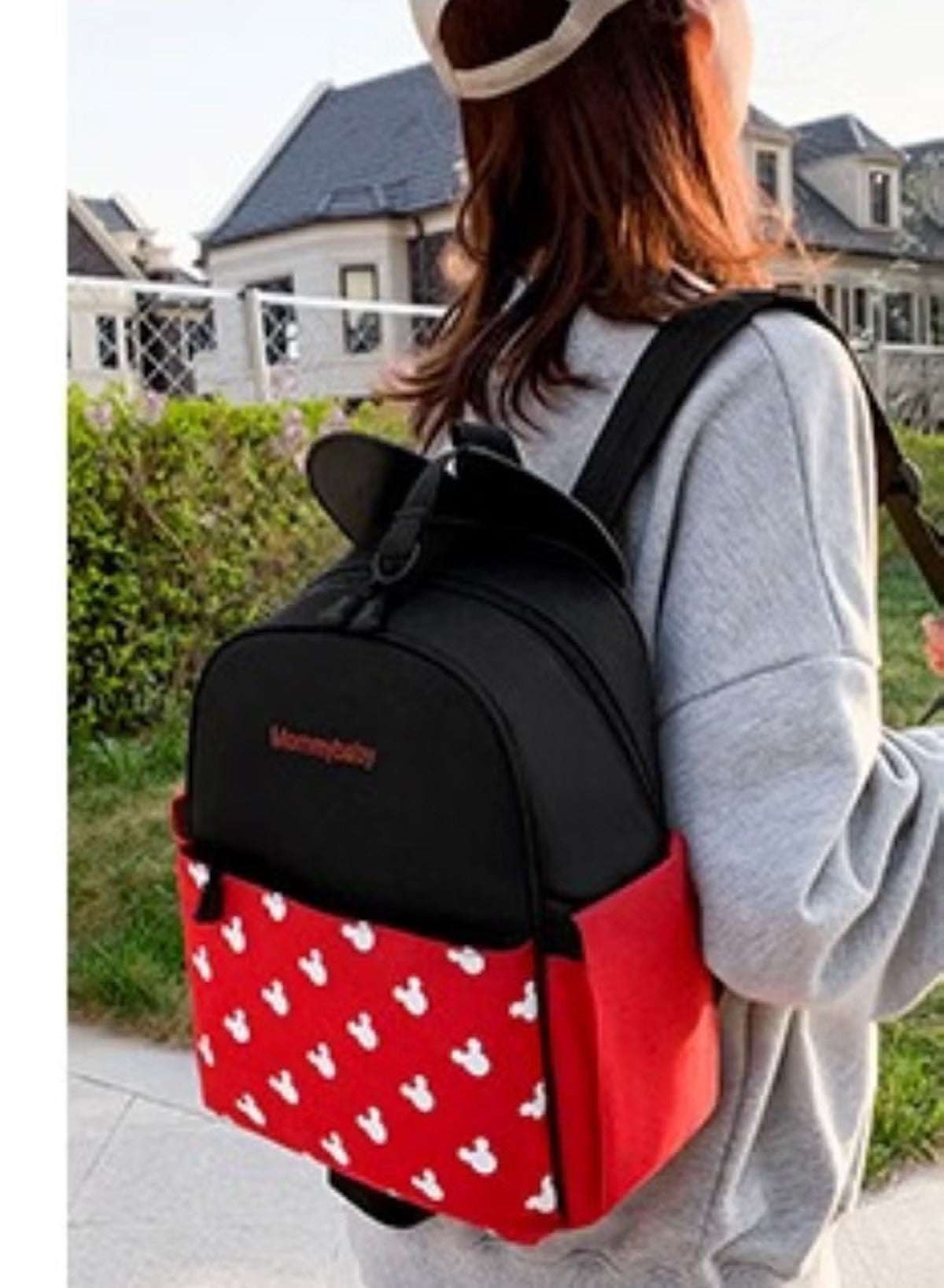 Black & Red Mums Baby Travel Bag