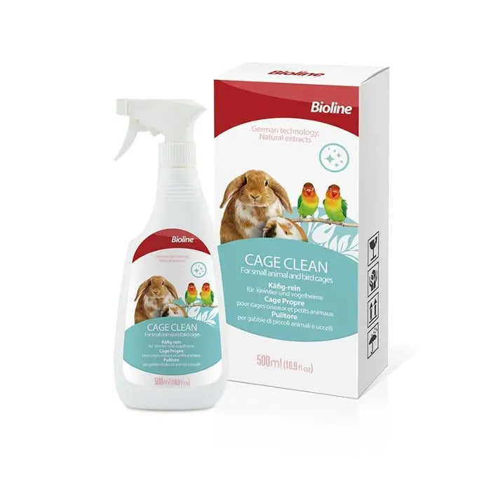 Bioline Cage Clean 500ml – Lemon Scented Cage Cleaner & Disinfectant [Volume - 500ml | Weight - 600g]