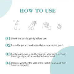 Bioline Paw Cleaning Foam for Cats 100ml – Gentle & Refreshing Paw Care [Volume - 100ml |