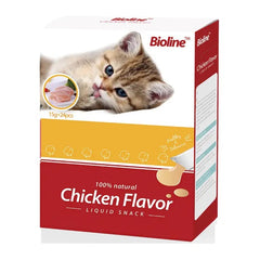 Bioline Cat Treats 15g x 24 ( Flavors – Bonito, Chicken, Yellowfin Tuna, Yellowfin Tuna & Scallop)