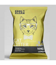 Lemon cat litter bag with cat illustration, 10kg, clumping, CAT LITTER text