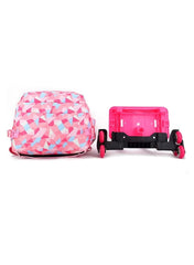 Colorful Geometric School Bag with Wheels