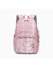 Stylish Pink & Grey School Backpack