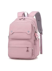 Stylish Pink & Grey School Backpack