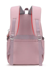 Stylish Pink & Grey School Backpack