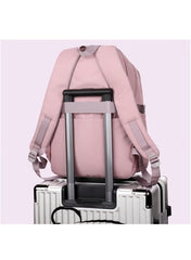 Stylish Pink & Grey School Backpack