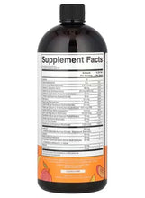 Dark amber multivitamin bottle with black cap, Supplement Facts nutrition panel