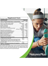 Iron supplement Supplement Facts panel with dosing nutrition table